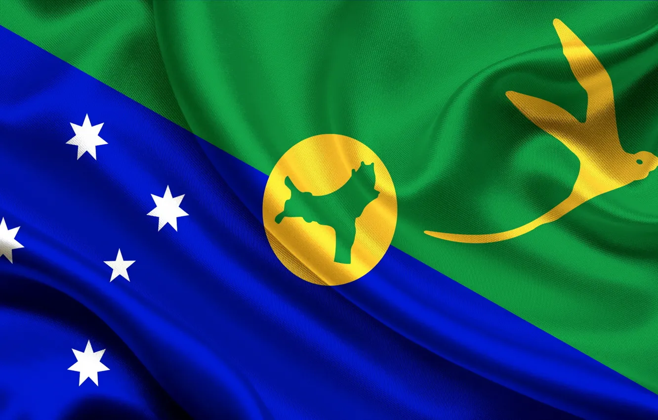 Photo wallpaper Blue, White, Australia, Flag, Texture, Yellow, Green, Flag