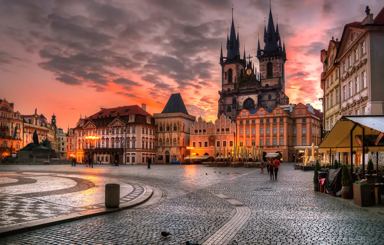 Photo wallpaper morning, Prague, Czech Republic, may, 2015