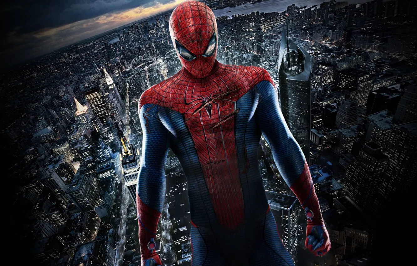 Photo wallpaper the city, spider-man, wounds, Spider Man
