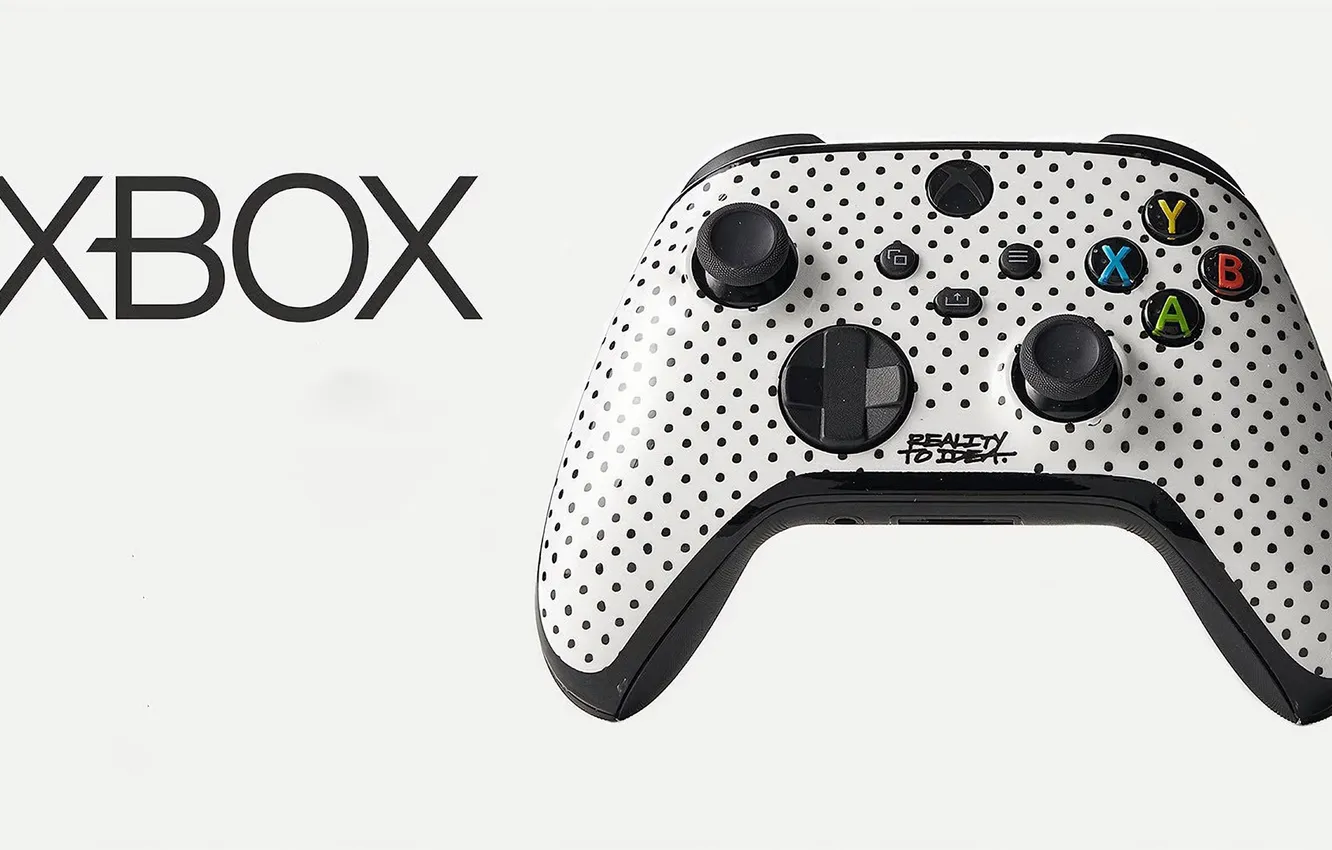 Photo wallpaper white, joystick, Xbox