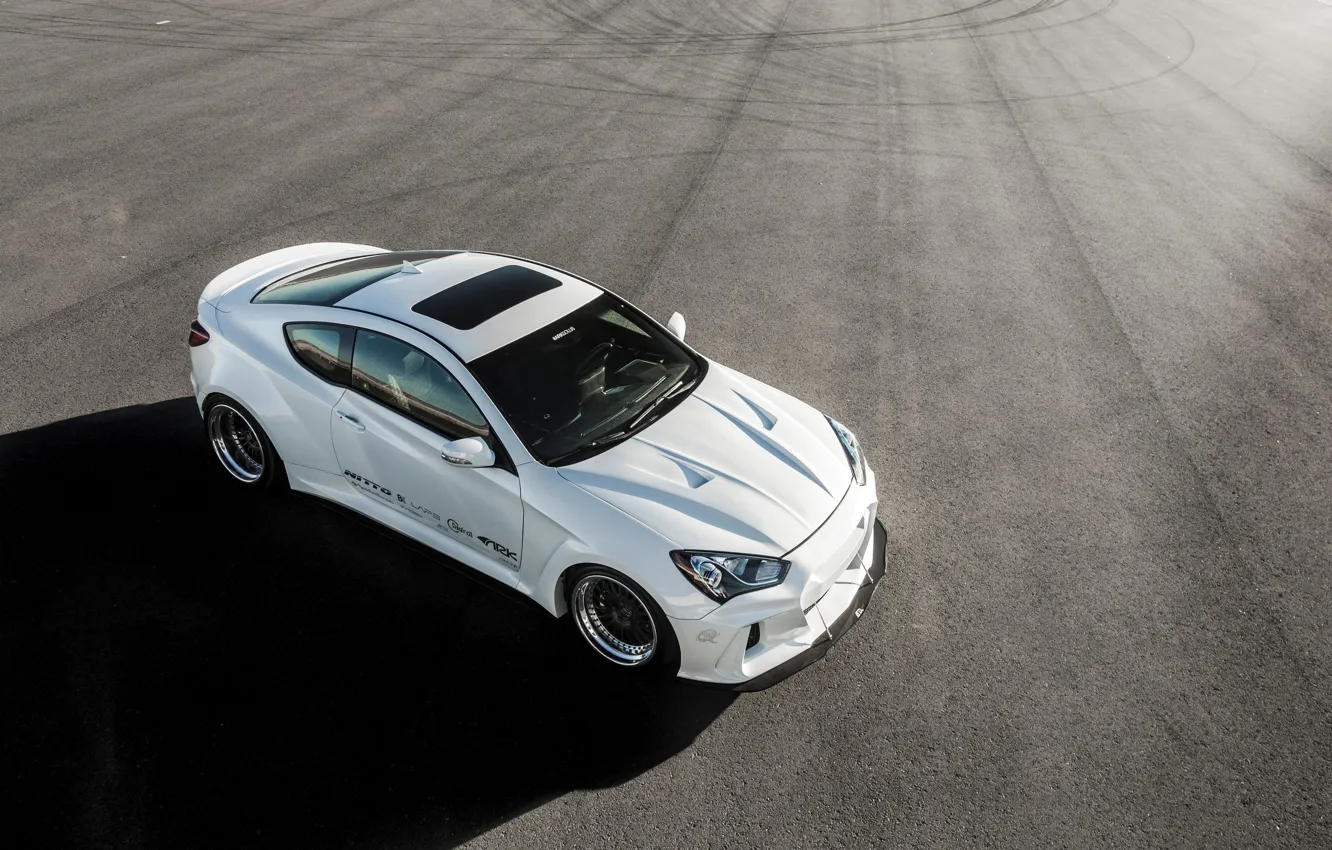 Photo wallpaper Hyundai, Coupe, the view from the top, Genesis, ARK Performance