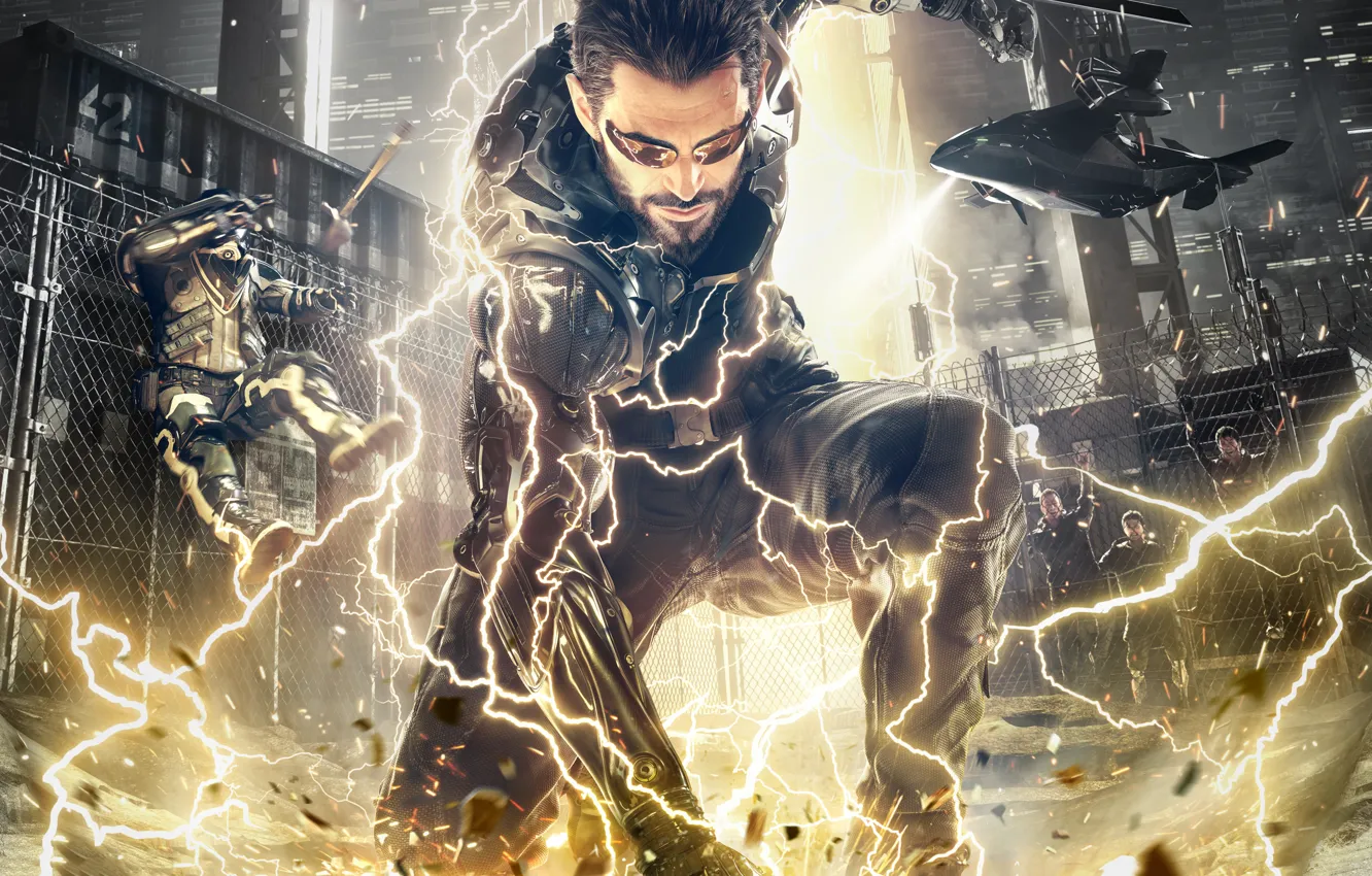 Photo wallpaper pose, lightning, male