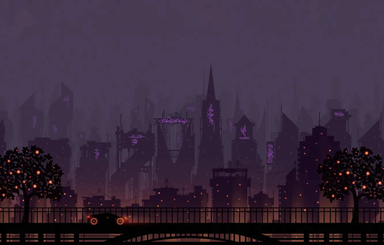 Photo wallpaper car, machine, auto, city, the city, style, music, background