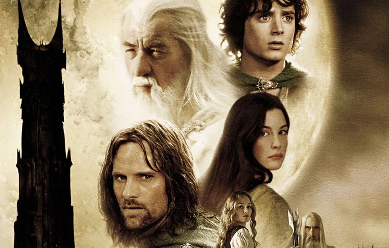 Photo wallpaper the Lord of the rings, poster, The Lord of the Rings, original, The Two Towers, …