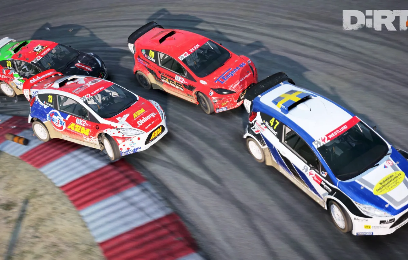 Photo wallpaper car, dirt, game, race, speed, asphalt, fast, Dirt 4
