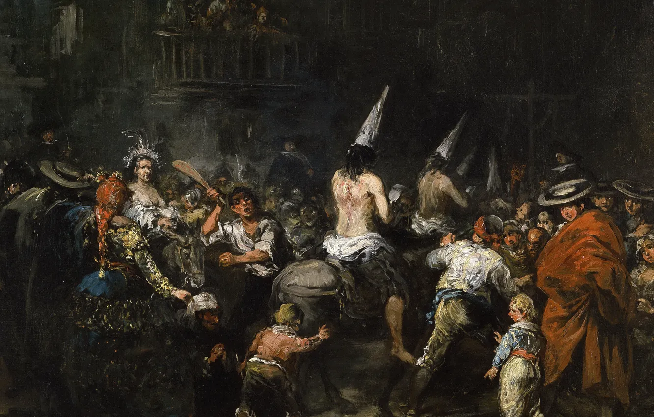 Photo wallpaper picture, genre, Eugenio Lucas Velázquez, Condemned By The Inquisition