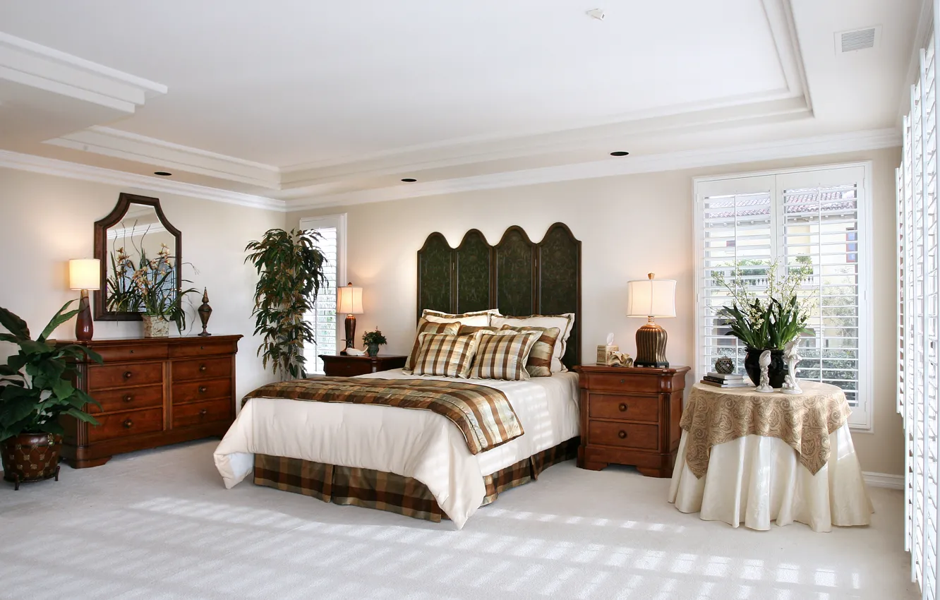 Photo wallpaper design, photo, table, bed, interior, bedroom