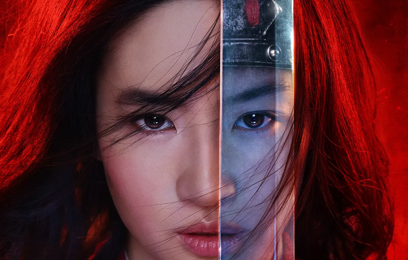 Photo wallpaper look, girl, sword, Mulan, Mulan, Mulan (2020)