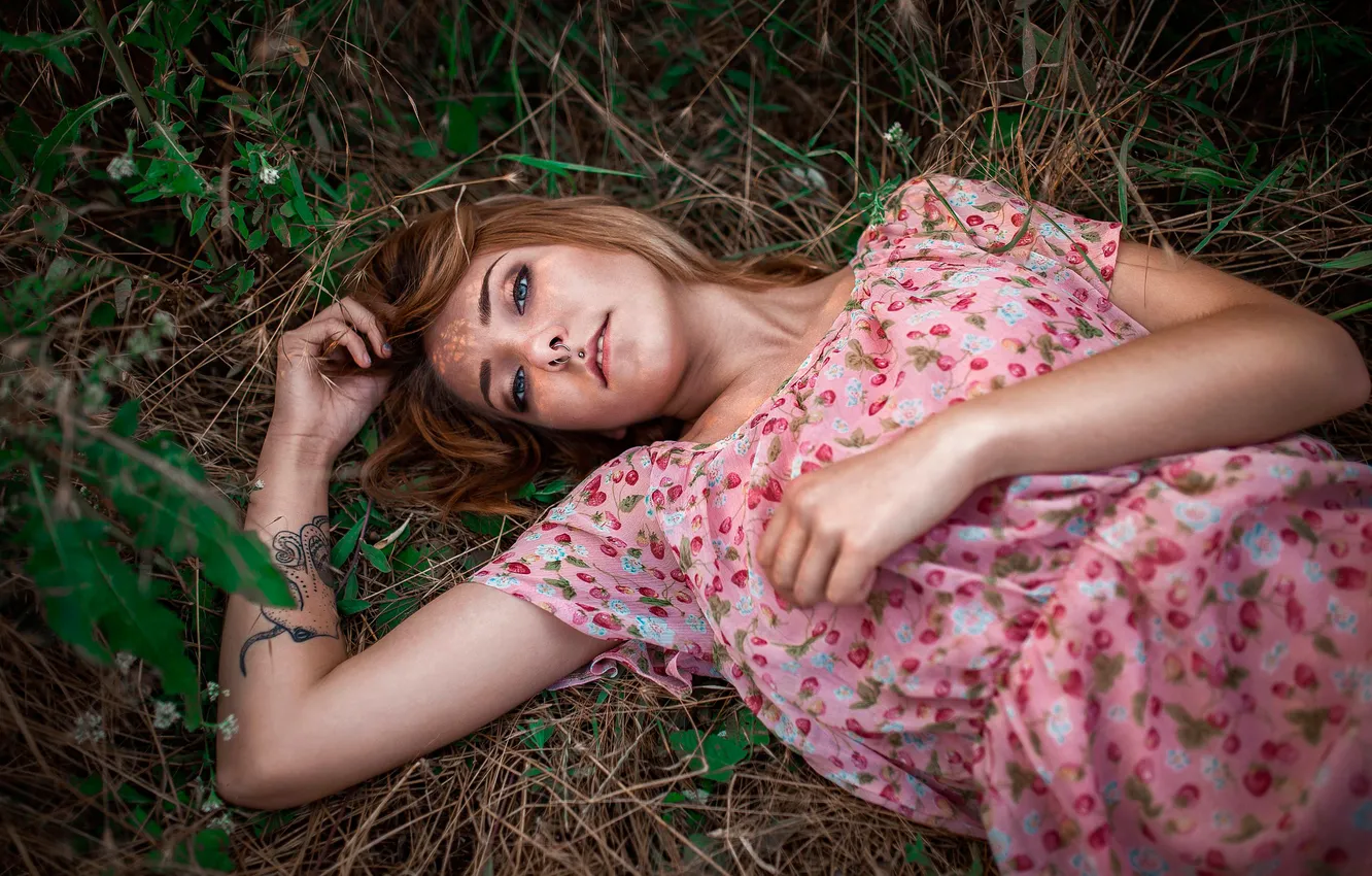 Photo wallpaper portrait, dress, piercing, tattoo, Nastya, Dmitry Pererva, Ms