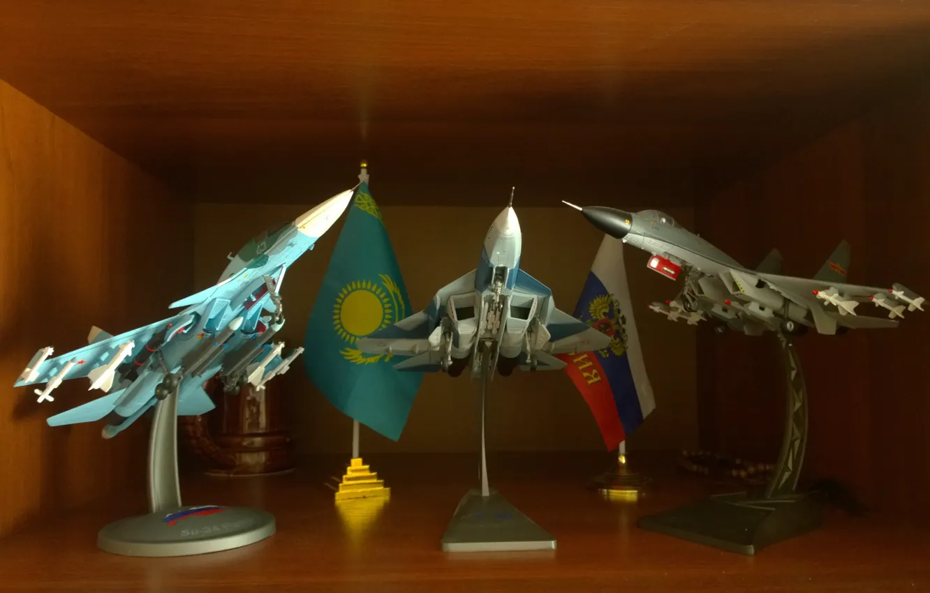 Photo wallpaper flags, Model, Su-27, Videoconferencing, Su-34, Souvenir, Su-57