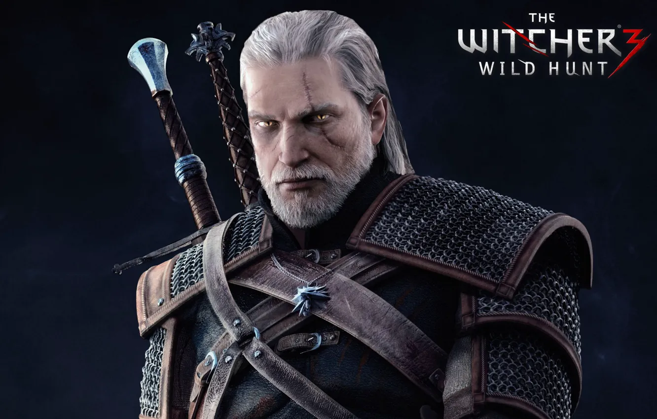 Photo wallpaper sword, beard, Geralt, CD Projekt RED, The Witcher 3: Wild Hunt, The Witcher 3: wild …