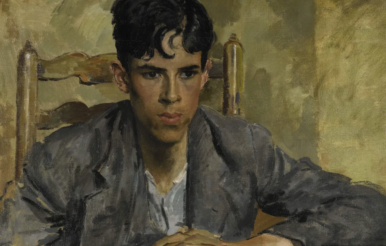 Photo wallpaper portrait, Augustus John, Augustus John, David at the table