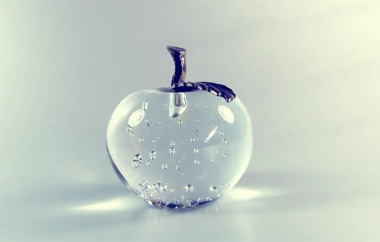Photo wallpaper glass, Apple, light, figure
