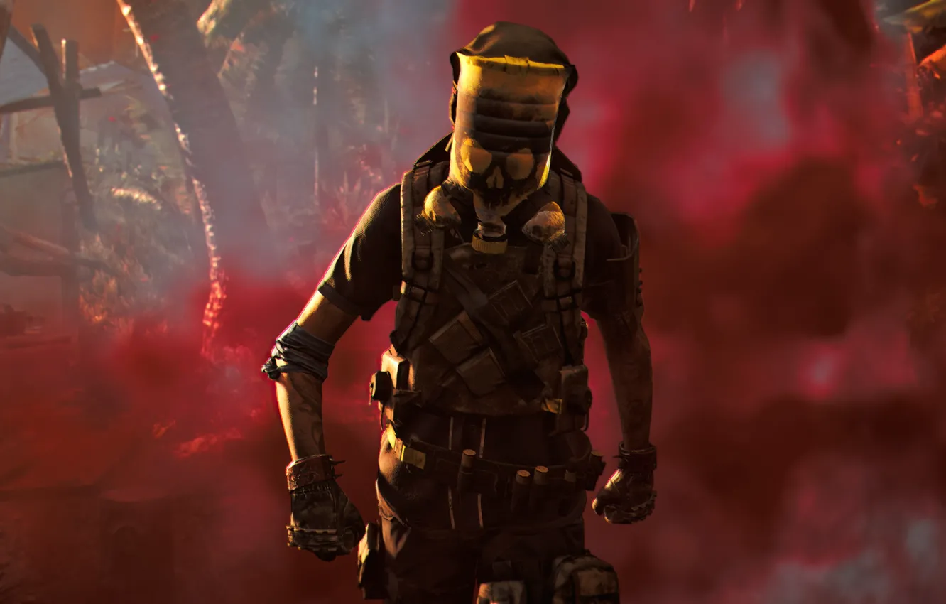 Photo wallpaper the game, gas mask, male, game, Ubisoft, shooter, Far Cry 6