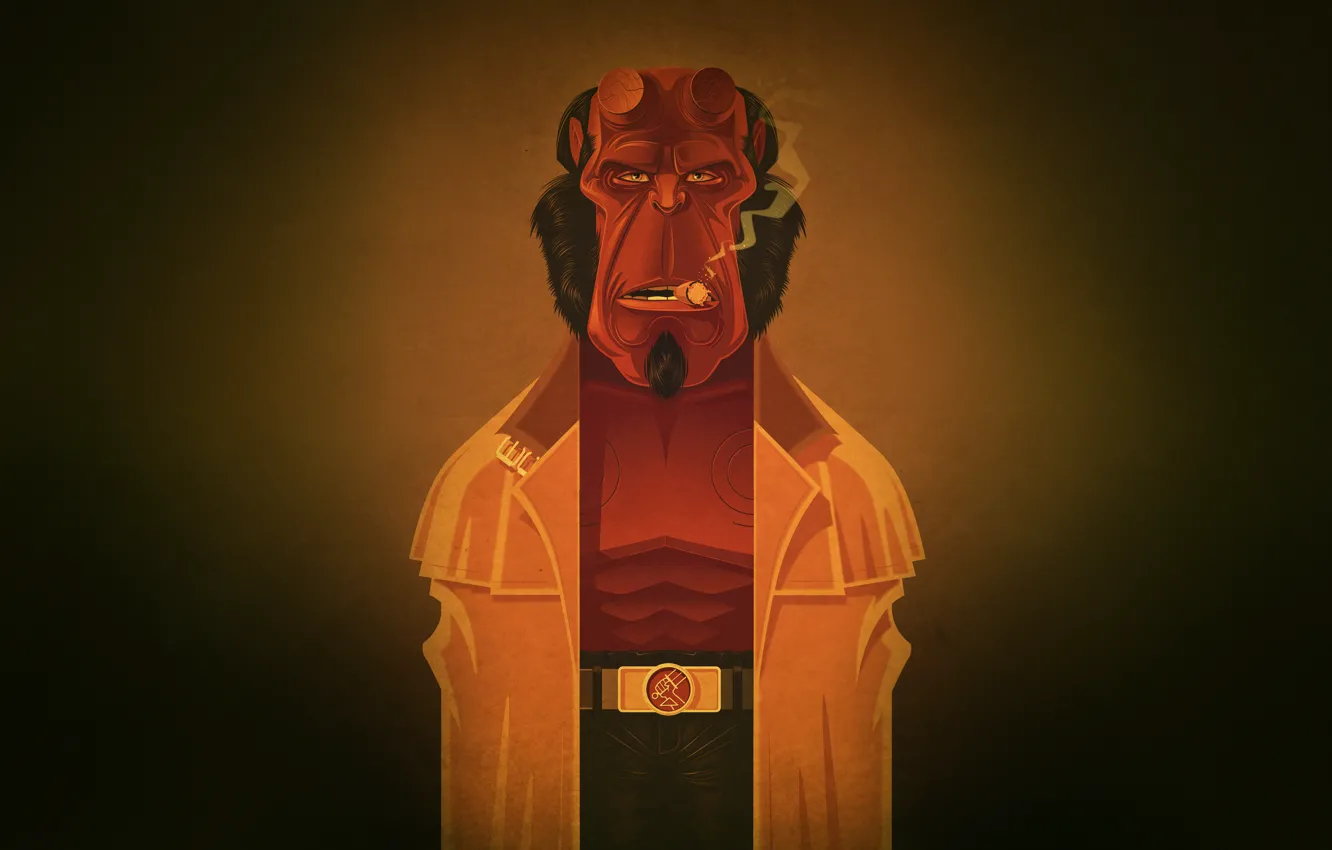 Photo wallpaper digital, fiction, digital illustration, characters, mane, comic, red, cigar