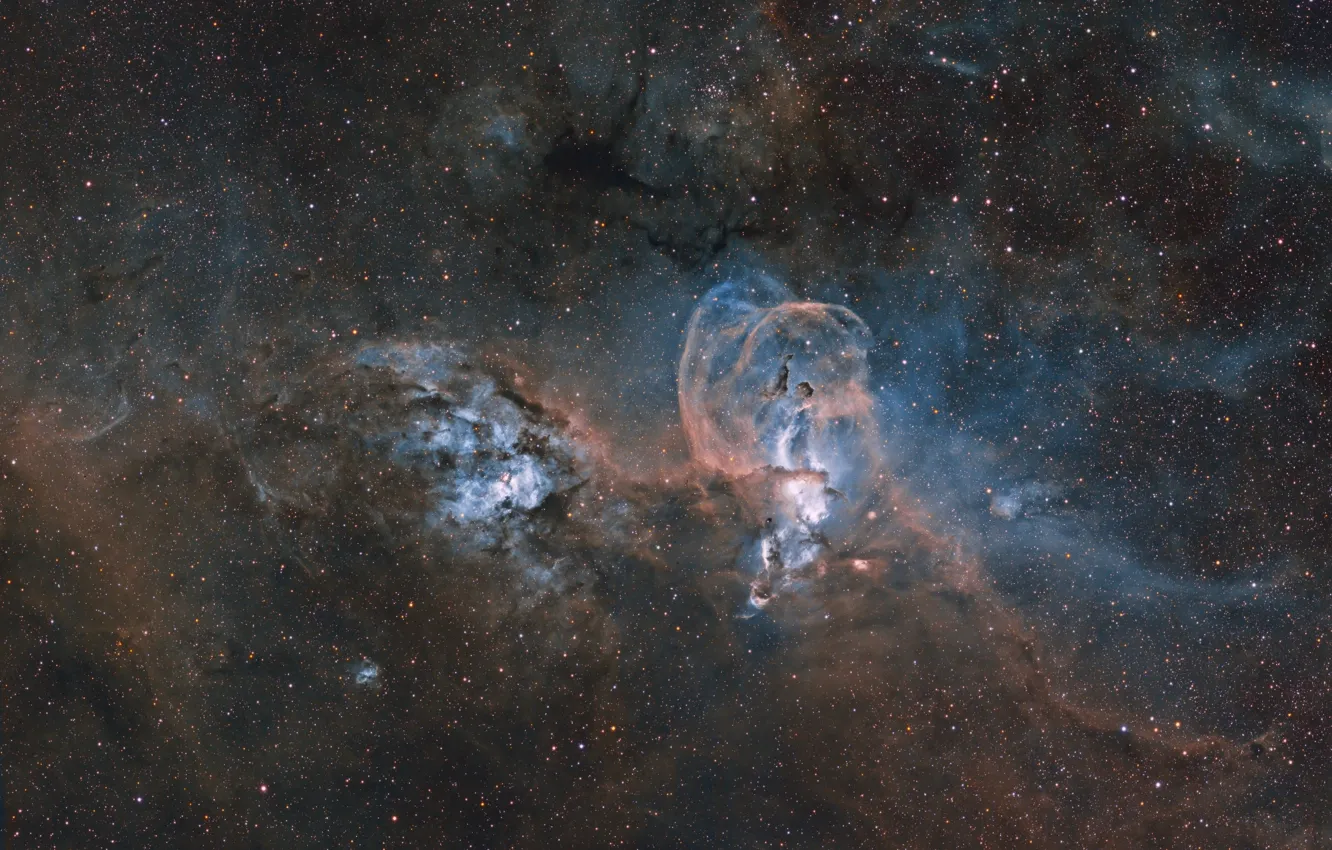 Photo wallpaper in the constellation of Carina, NGC 3576, emission, nebula