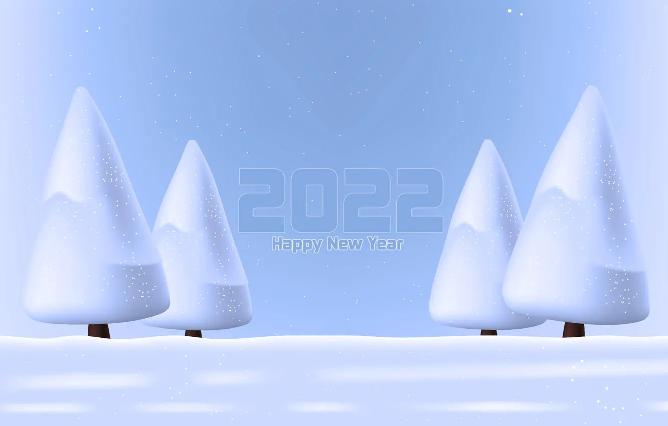 Photo wallpaper winter, snow, decoration, tree, new year, Christmas, figures, New Year