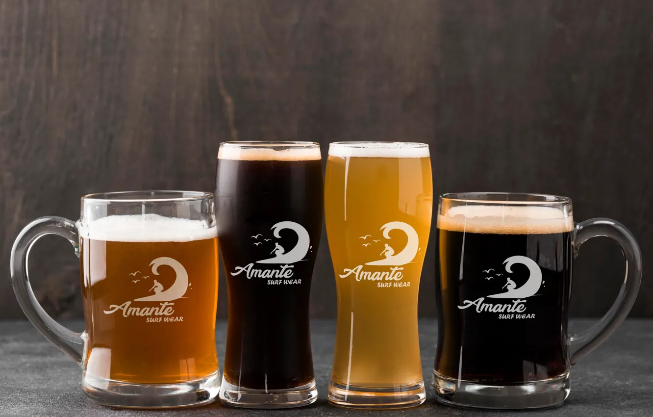 Photo wallpaper glass, logo, beer, LOVER