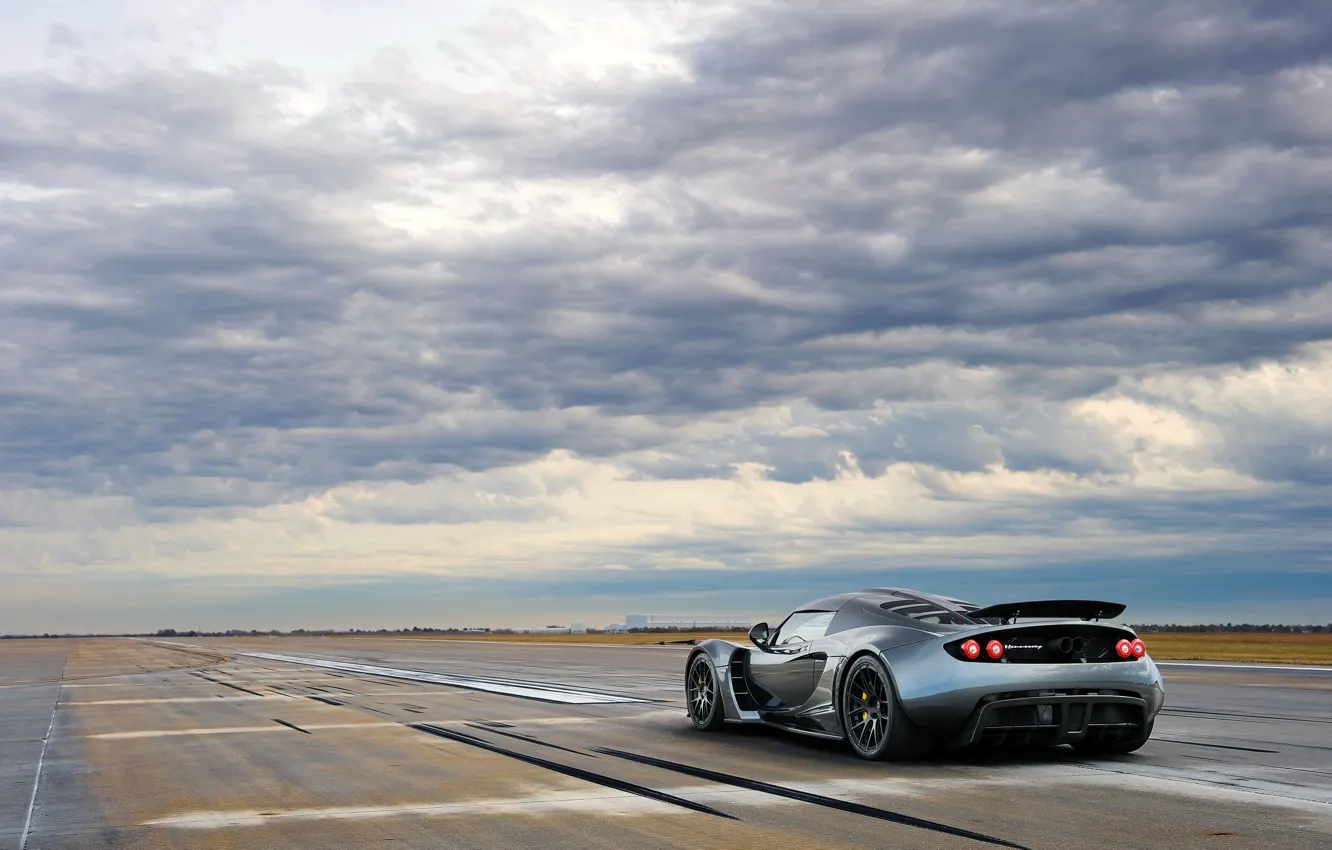 Photo wallpaper sky, clouds, Hennessey, Venom, hypercar, Hennessey Venom GT