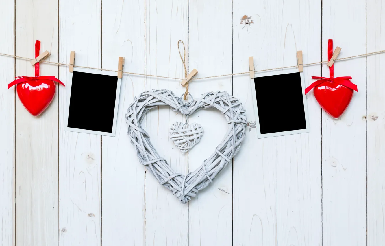Photo wallpaper photo, holiday, heart, rope, Valentine's day