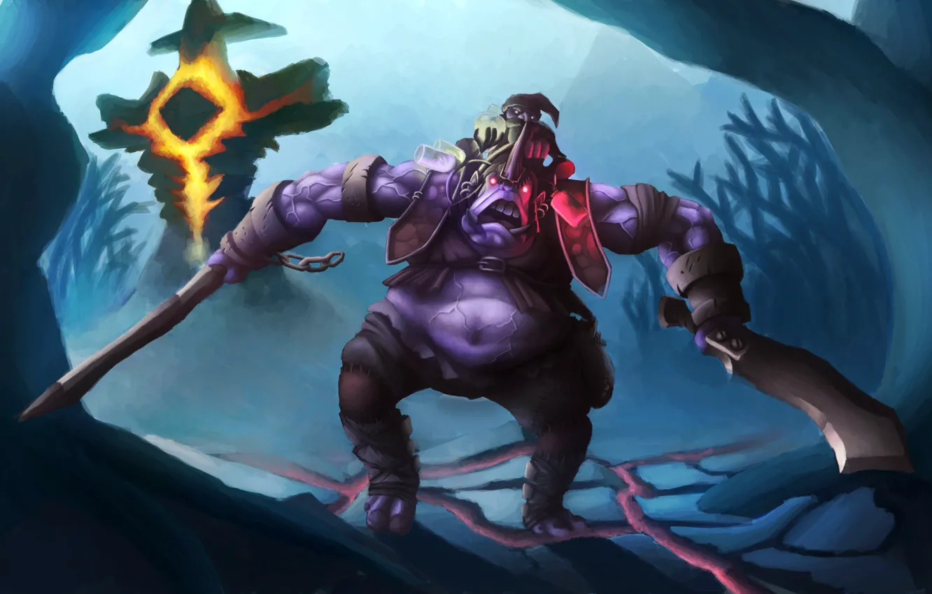 Photo wallpaper tower, art, dota 2, Alchemist, Razzil Darkbrew, Sweetheart