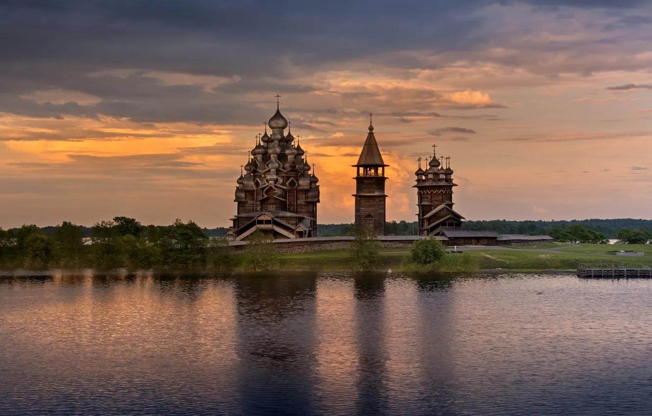 Photo wallpaper Kizhi, lake Onega, Karelia, Nadezhda Demkina