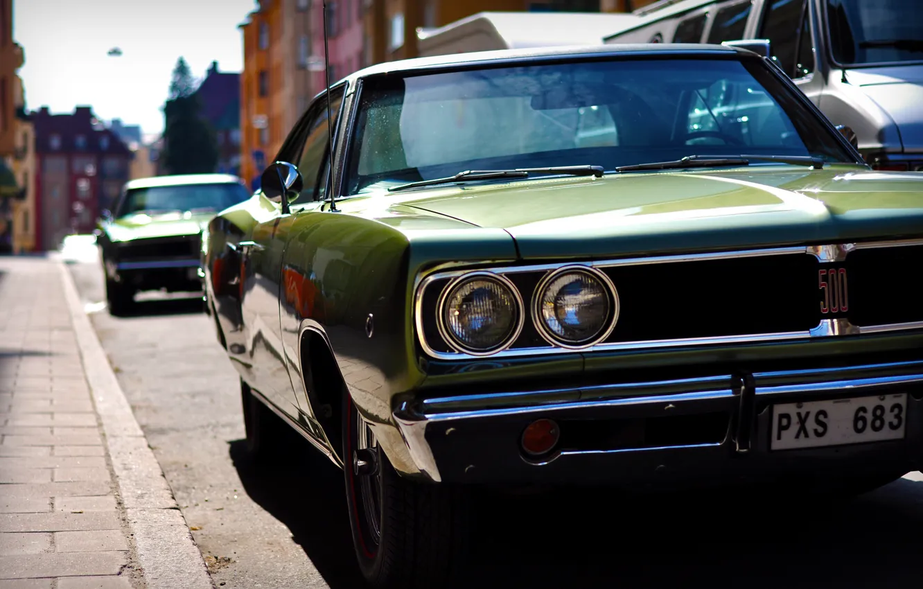 Photo wallpaper road, Dodge, roadside