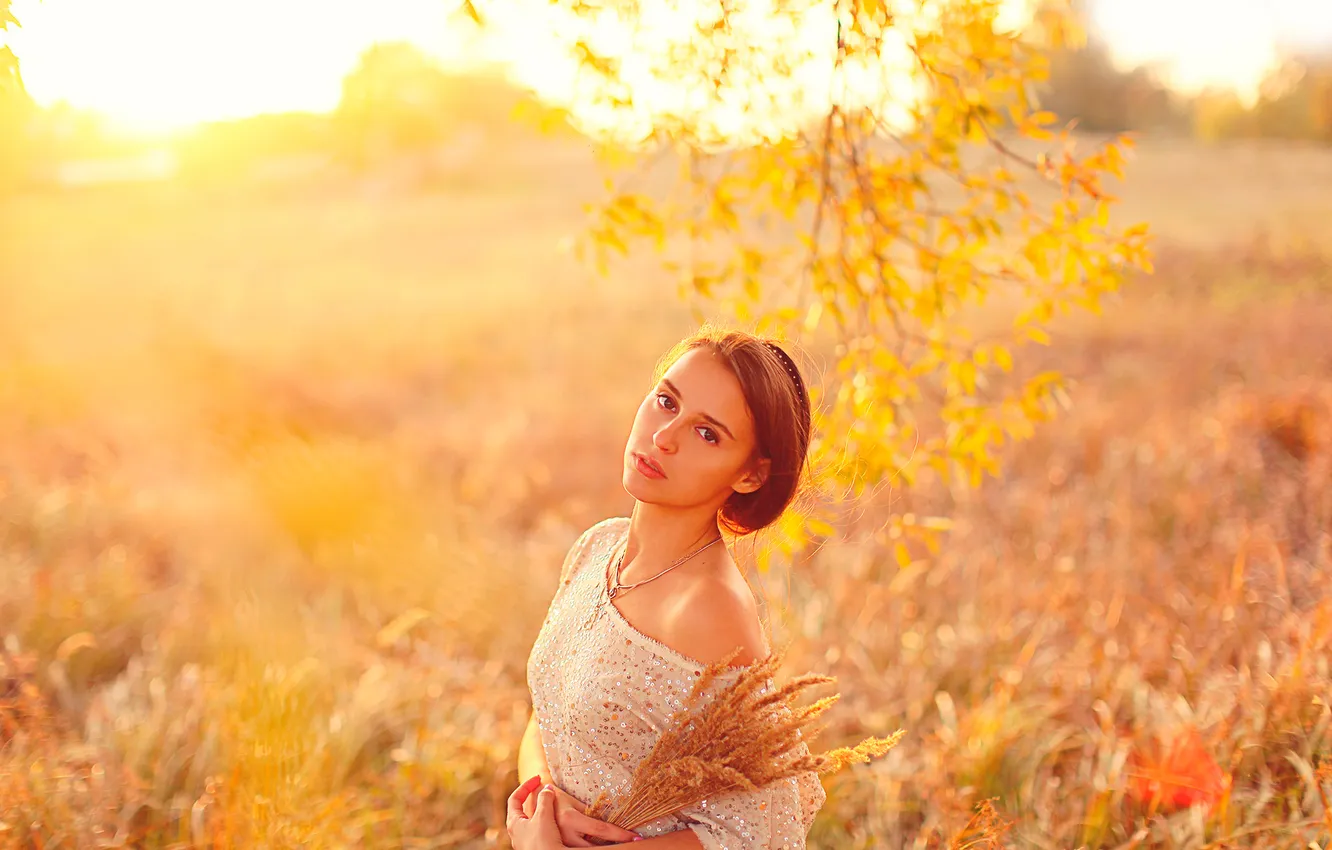 Photo wallpaper portrait, Julia, selfie