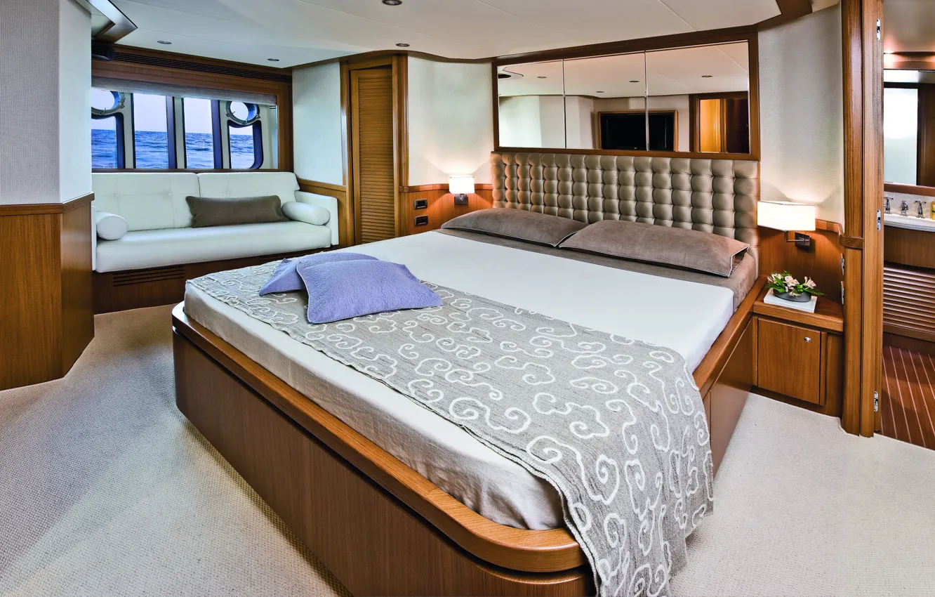 Photo wallpaper design, style, interior, yacht, Suite, cabin