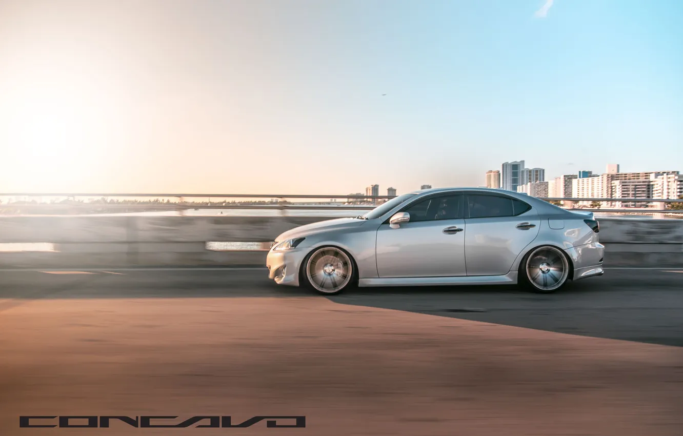 Photo wallpaper machine, auto, the city, Lexus, auto, Wheels, IS250, Concave