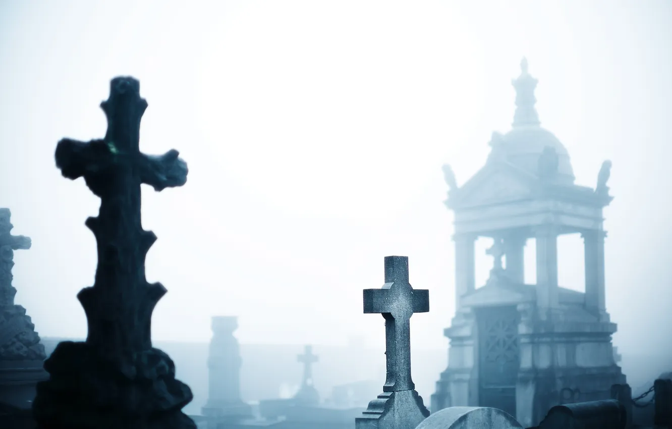 Photo wallpaper crosses, graves, the crypt, Cemetery