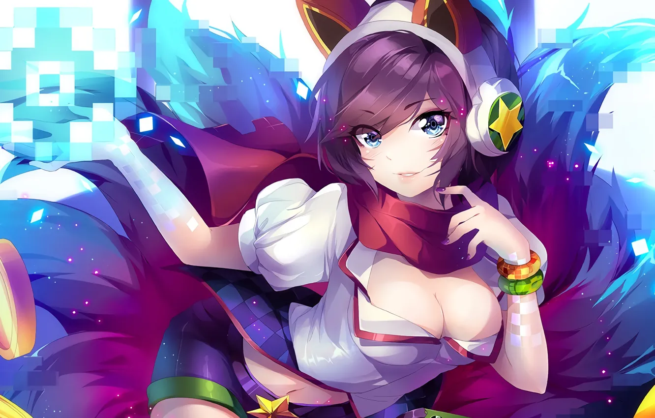 Photo wallpaper game, art, League of Legends, LoL, Ahri, arcade, skin, Riot Game