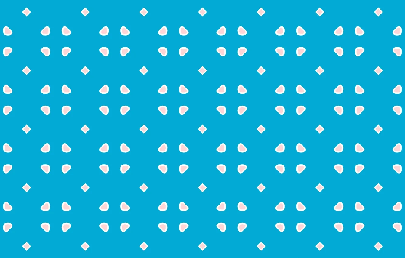 Photo wallpaper background, blue, texture, hearts