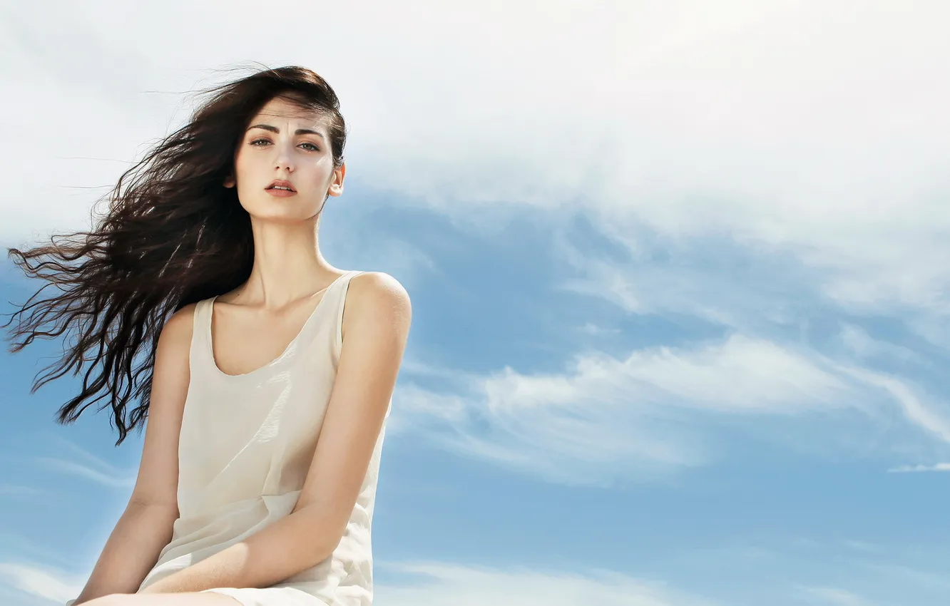 Photo wallpaper look, girl, background