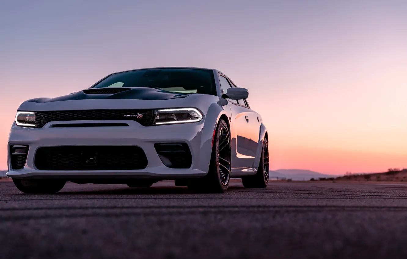 Photo wallpaper sunset, the evening, Dodge, Charger, Widebody, Scat Pack, 2020