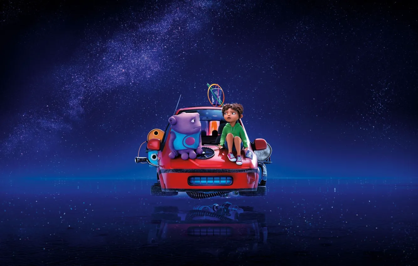 Photo wallpaper car, cinema, girl, Rihanna, star, green eyes, sea, ocean