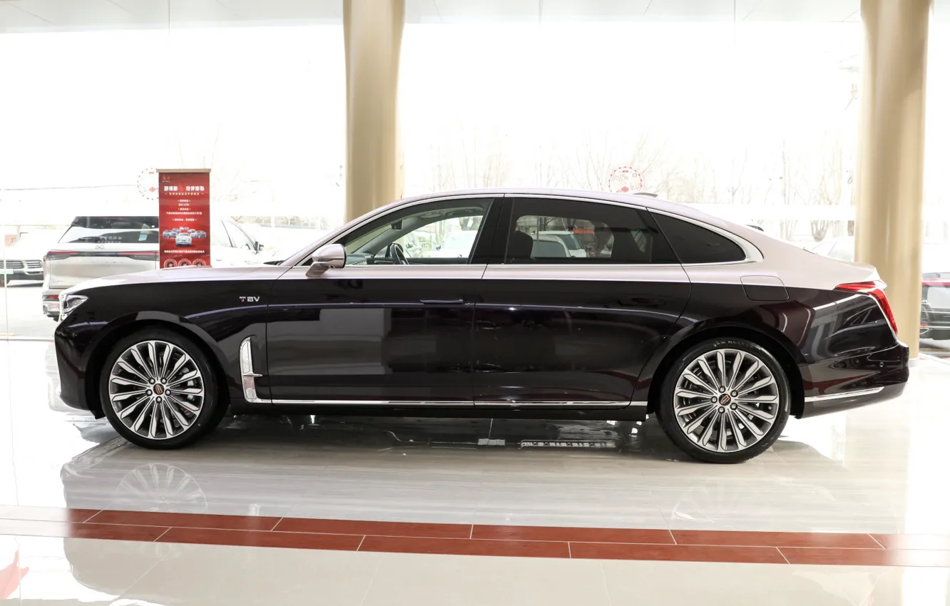 Photo wallpaper HongQi H9, sedan, exterior, Suite, side view