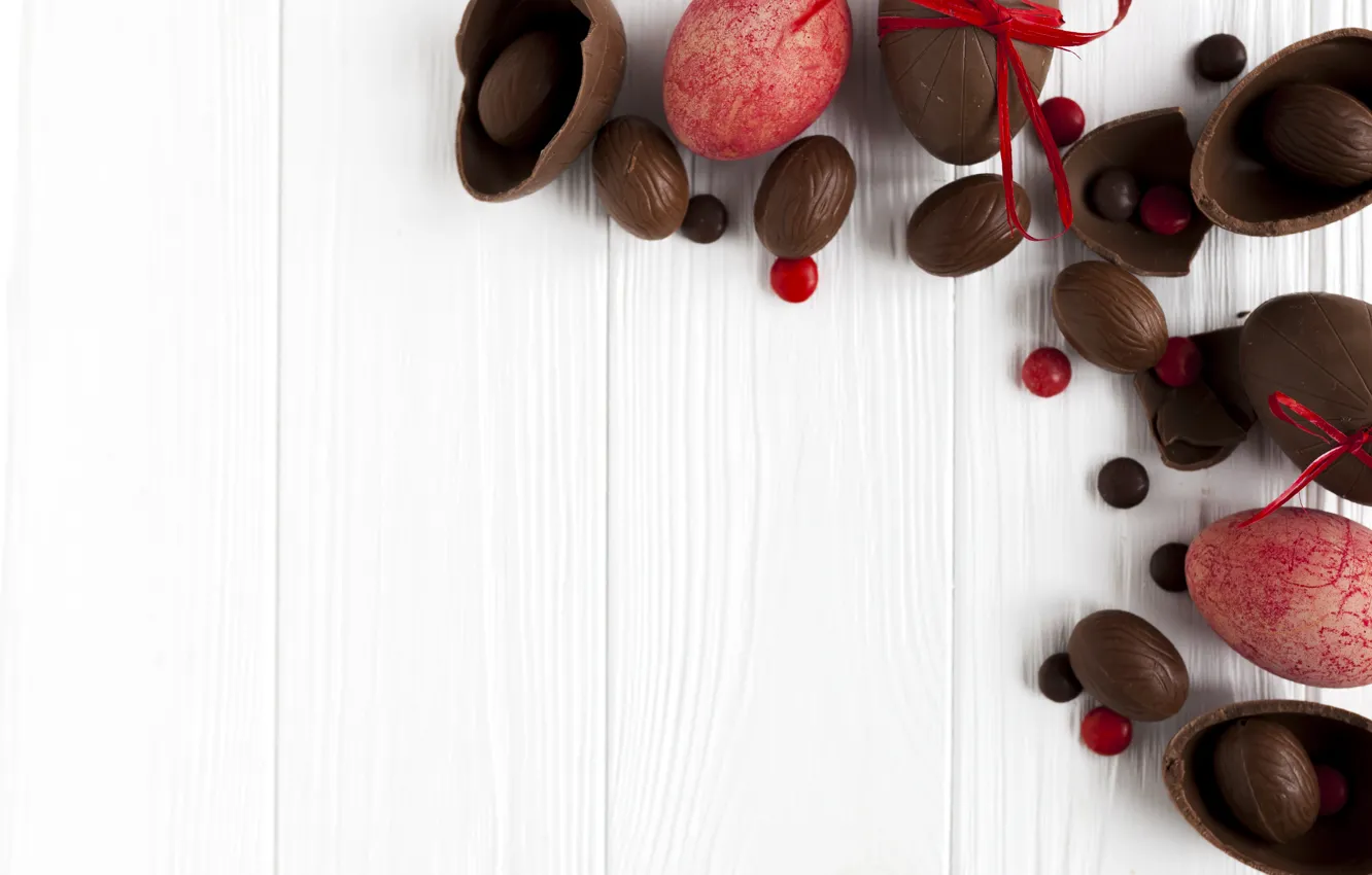 Photo wallpaper chocolate, candy, sweets, chocolate eggs