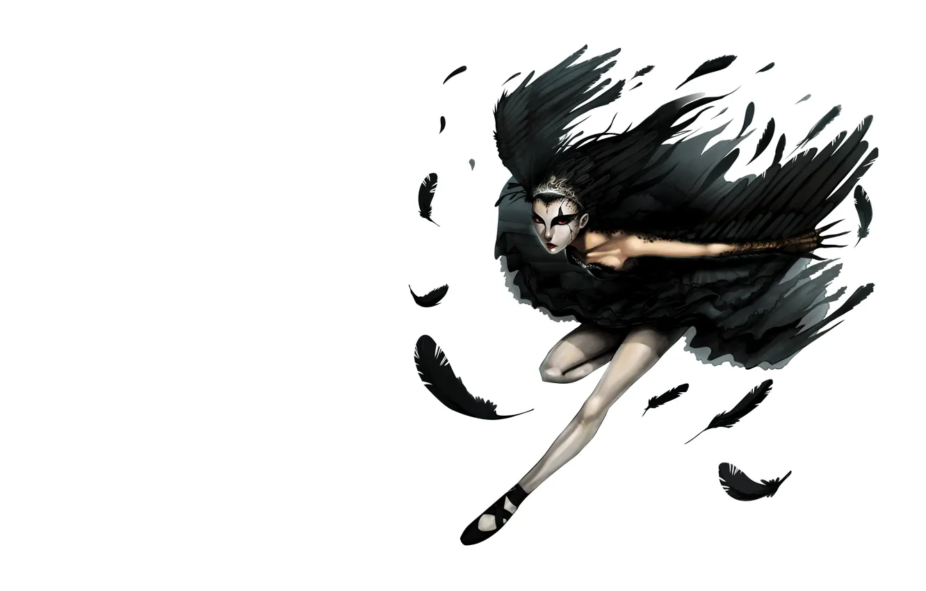 Photo wallpaper girl, pen, art, ballet, black Swan