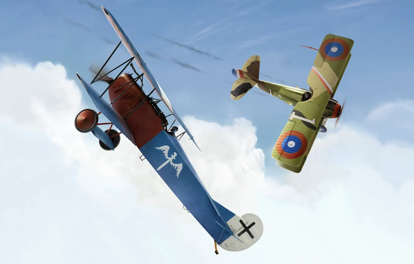 Photo wallpaper aircraft, war, art, airplane, aviation, dogfight