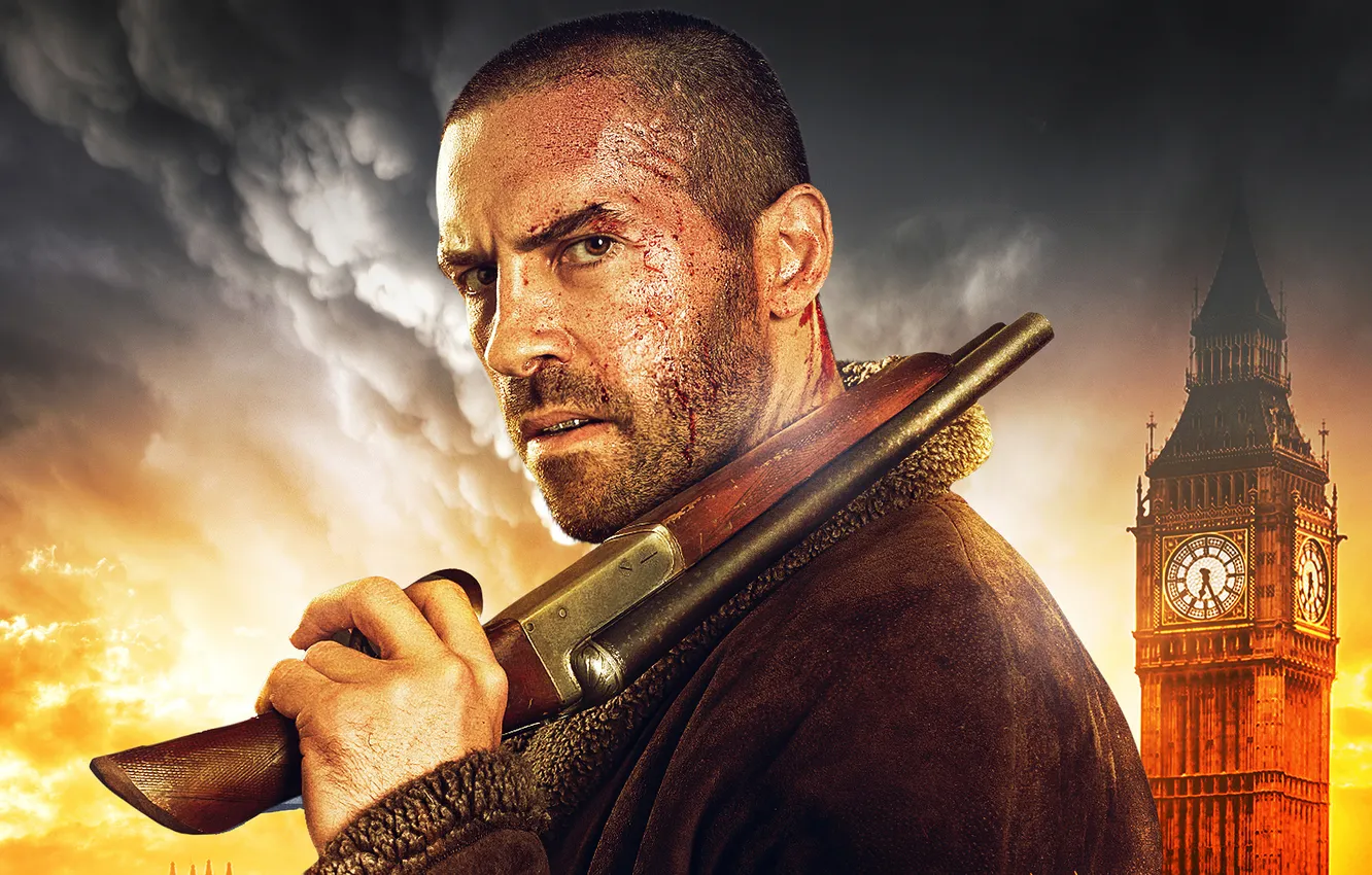 Photo wallpaper shotgun, action, poster, crime, Scott Edkins, Scott Adkins, Avengement, The British psychopath
