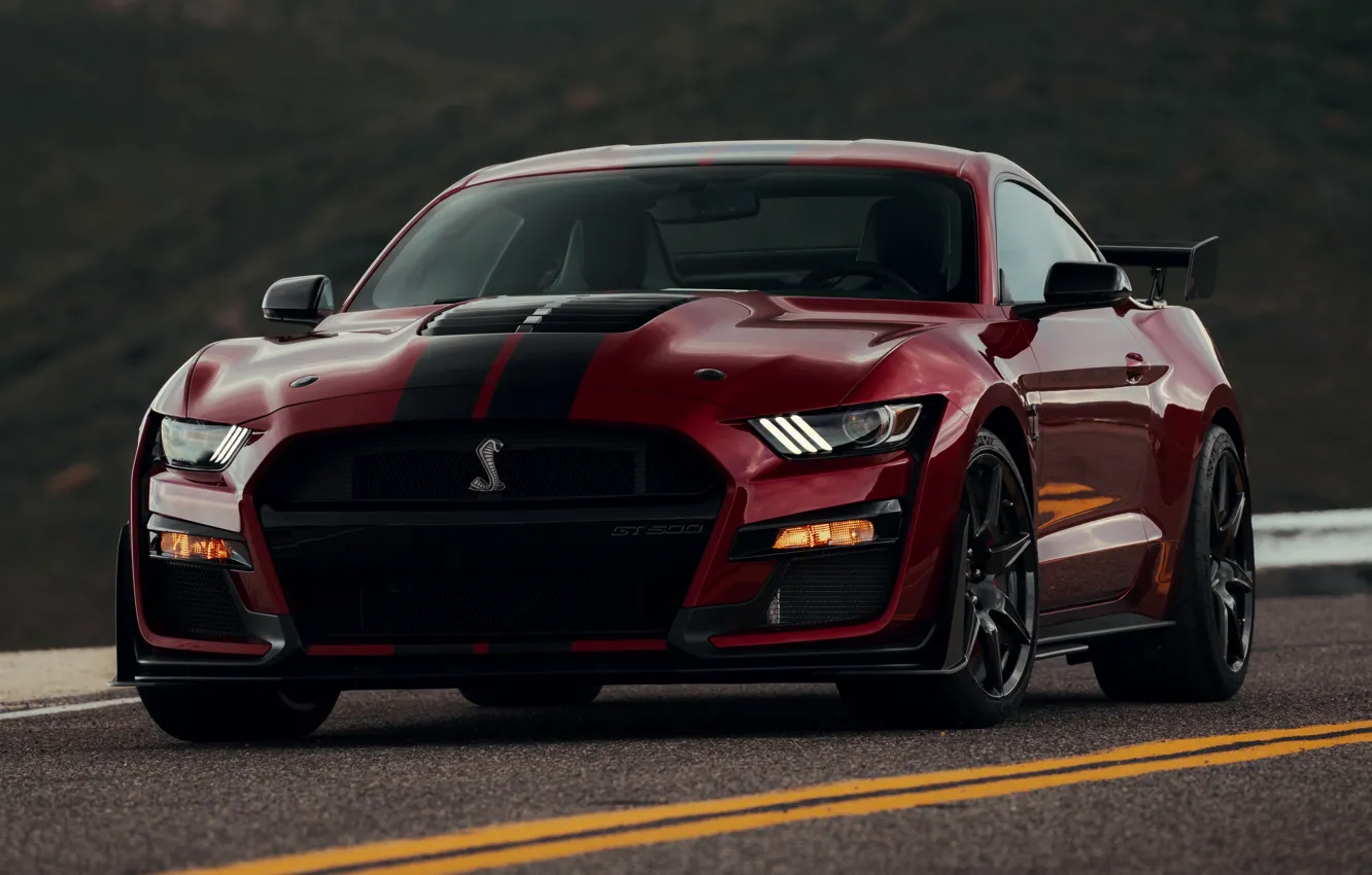 Photo wallpaper markup, Mustang, Ford, Shelby, GT500, bloody, 2019