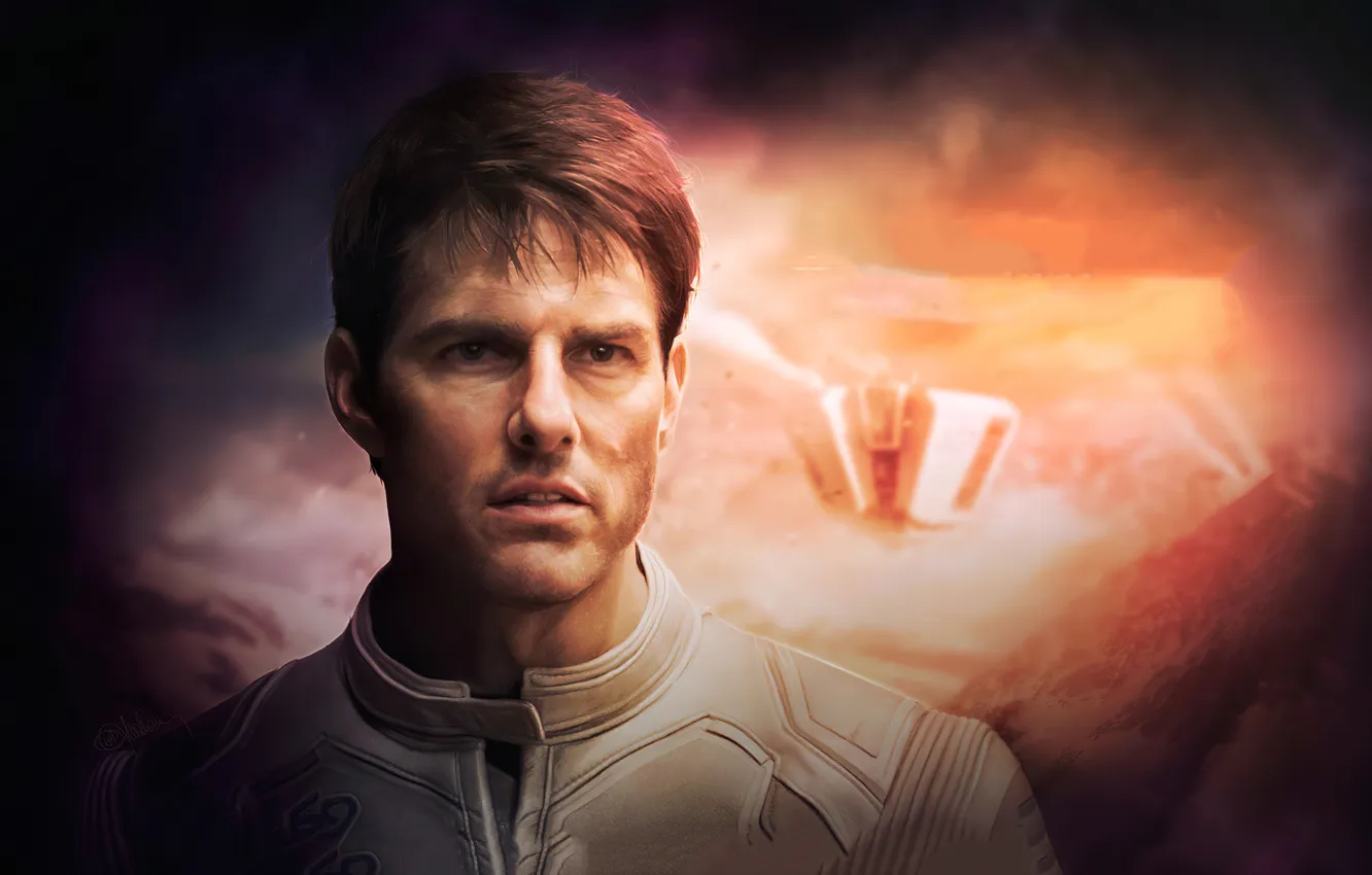 Photo wallpaper fiction, portrait, art, action, Oblivion, Tom Cruise, Tom Cruise, oblivion