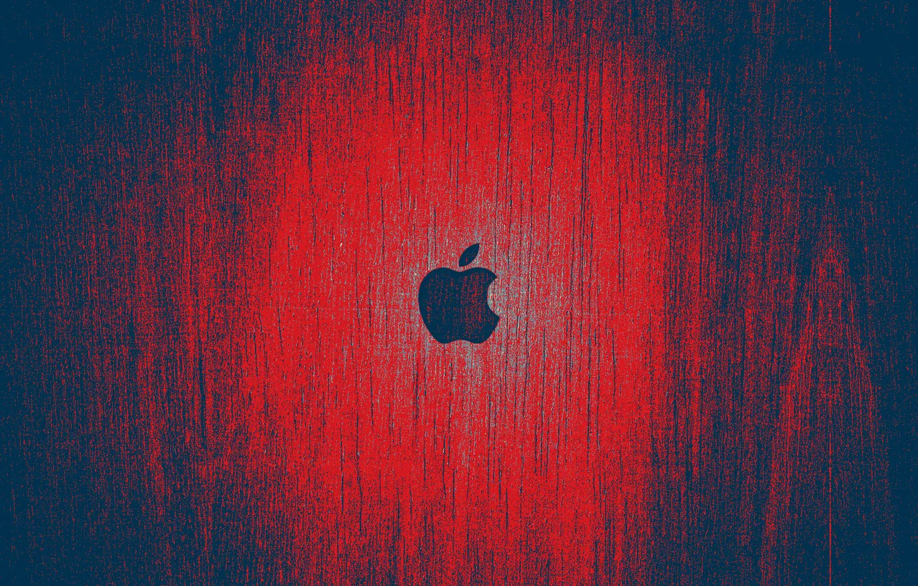 Photo wallpaper blue, red, Board, apple, brand
