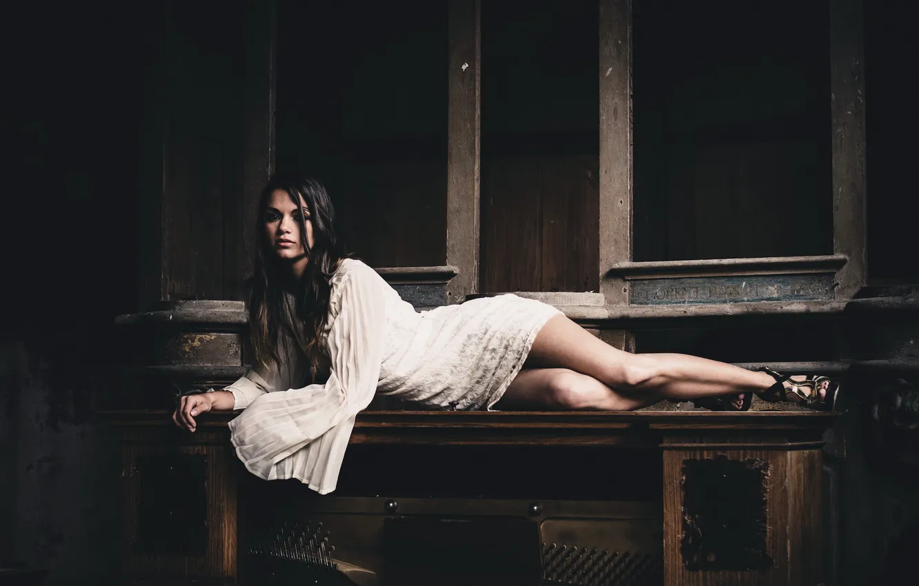 Photo wallpaper girl, pose, background