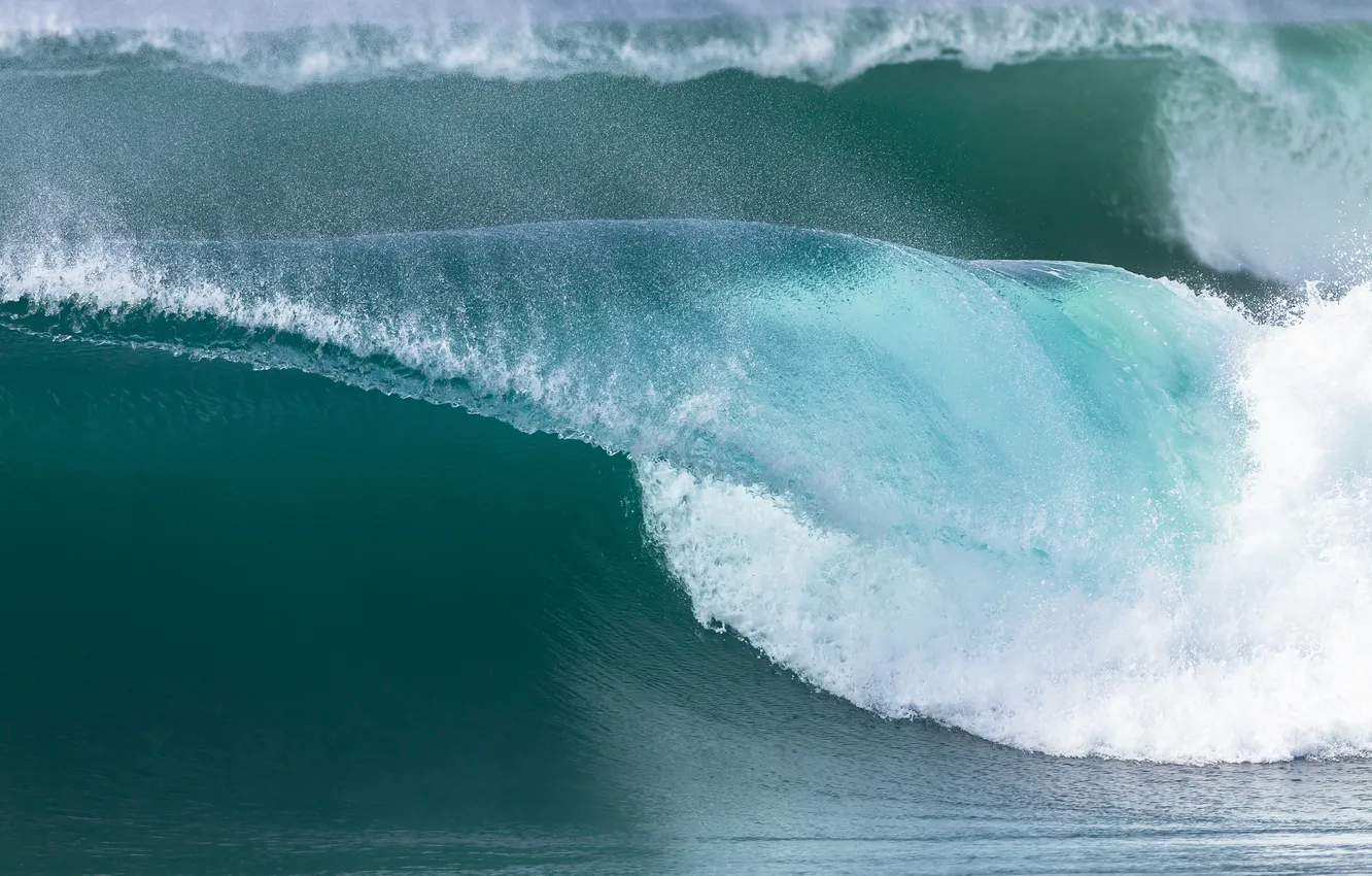 Photo wallpaper sea, wave, foam