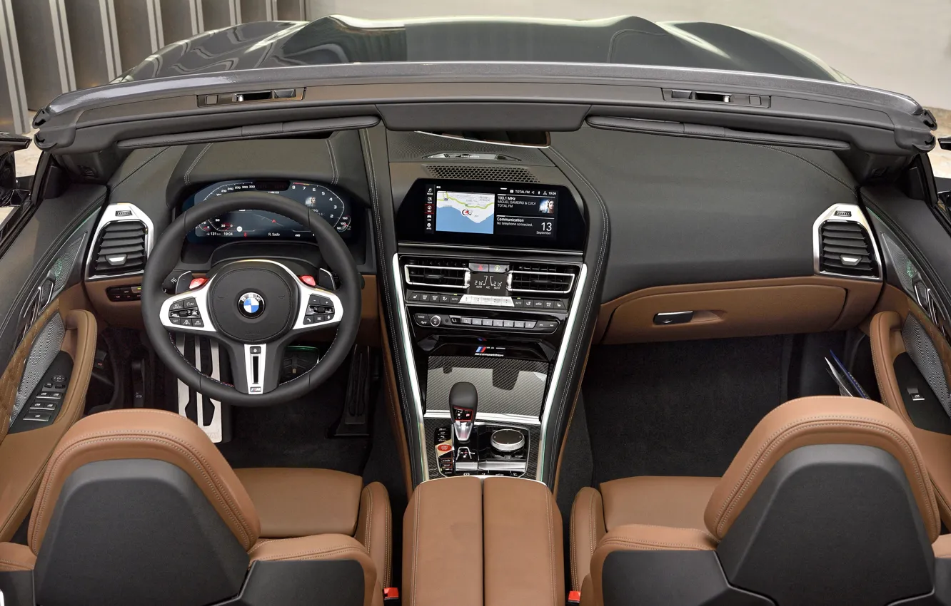 Photo wallpaper interior, BMW, convertible, salon, 2019, BMW M8, M8, F91