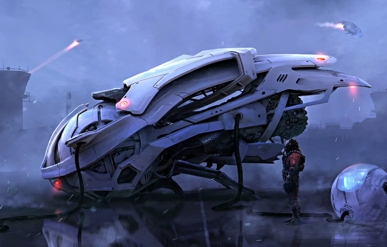 Photo wallpaper balls, pilot, aircraft, Time-Space traveller, Joseph Diaz