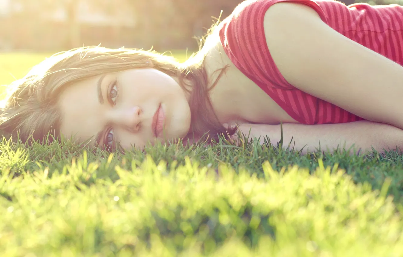 Photo wallpaper grass, look, 155