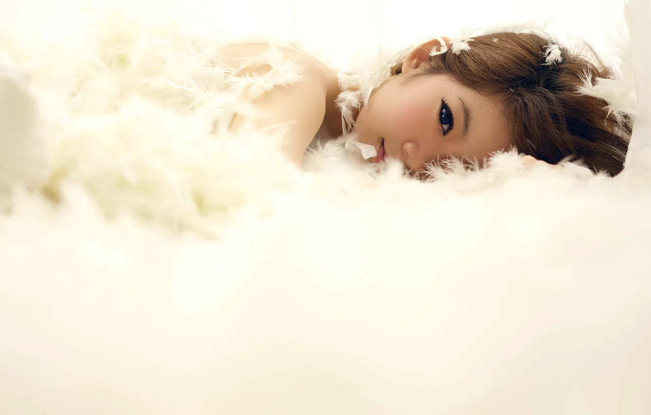 Photo wallpaper look, girl, Asian